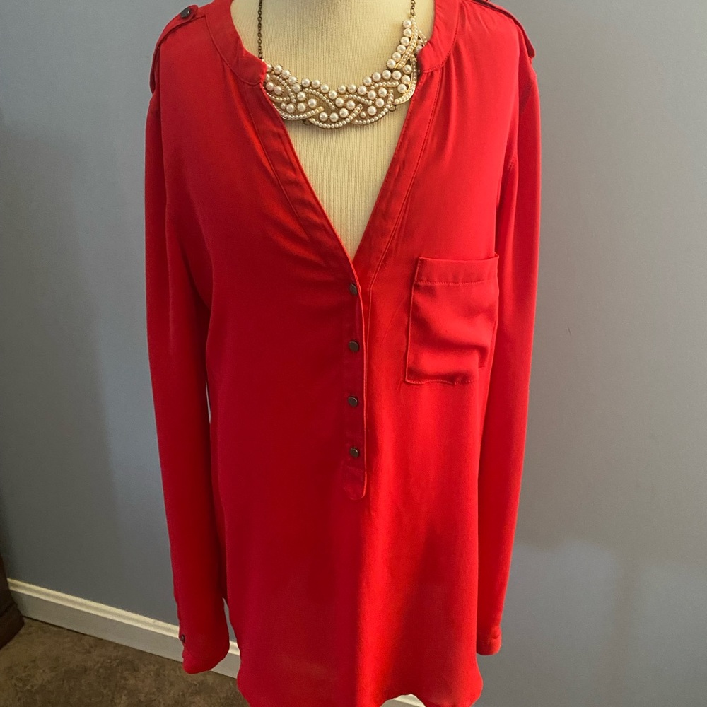 Kenneth Cole Reaction Pink/Red  Blouse small